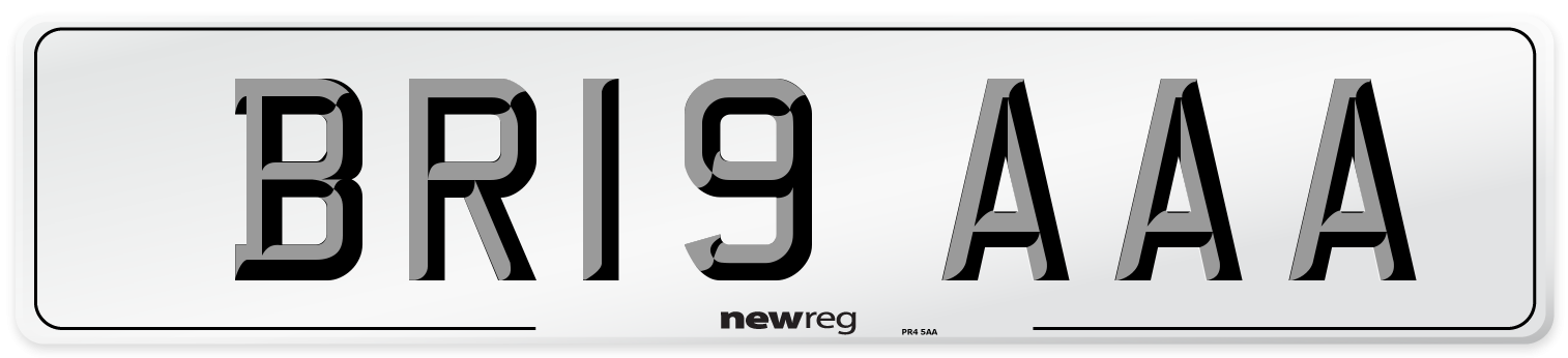 BR19 AAA Number Plate from New Reg